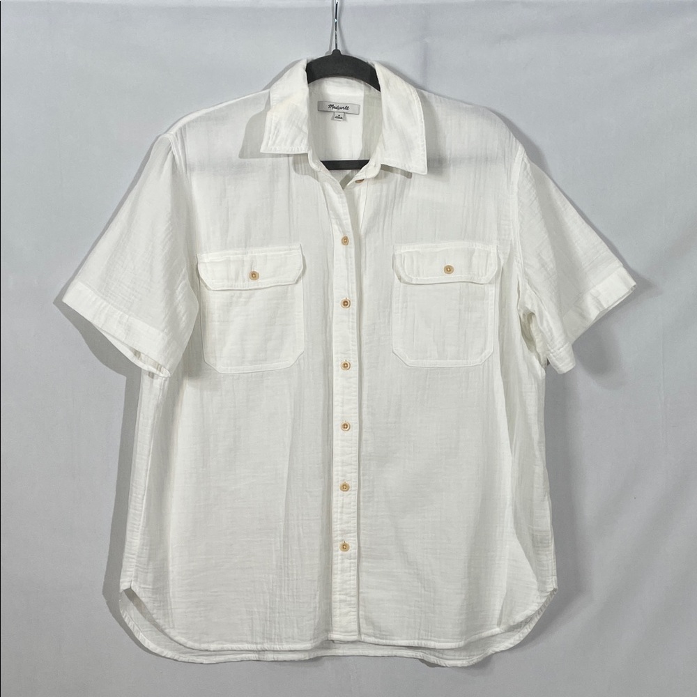 Madewell White Button Down Shirt